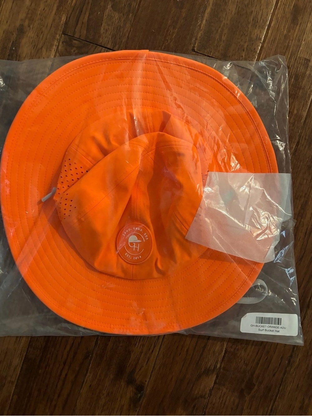 George Hats Size Adult Orange Wide Brim Sun Hat Swim